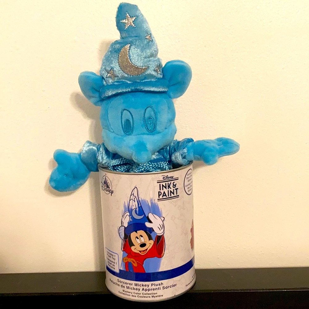Disney’s Ink & Paint BLUE Sorcerer Mickey Plush Mystery Color Collection.